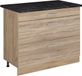Vicco Keukenonderkast R-Line, Sonoma/Goudkleurig Eiken, 100 cm antraciet werkblad