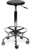 Dromerio Ergonomische Werkkruk Zwart op Wielen Laag (40-57cm) / Met voetsteun / Standaard wielen