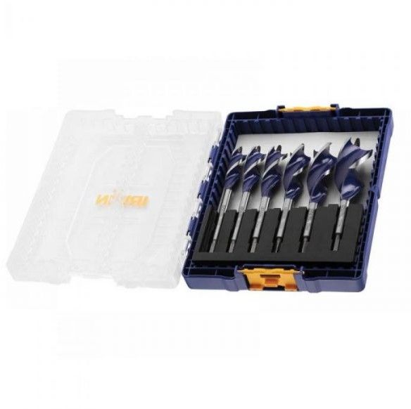 IRWIN IW4042202 6-delige houtboren set in cassette - Blue Groove - 16/18/20/22/25/32 mm