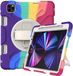 iPad Apple Tablethoes geschikt voor iPad Pro 11 inch & iPad Air 10.9 inch - Regenboogkleurig