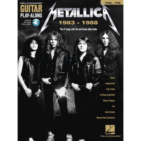 Metallica: Guitar Play-Along Volume 195 - 1983-1988 - Hardcover