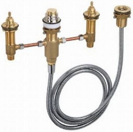 Hansgrohe inbouwelement voor 4-gats badrandkraan - Glanzend chroom