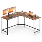 VASAGLE L-vormige bureau-gamingtafel, hoekbureau, 140 x 140 x 76 cm