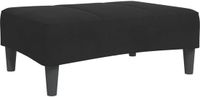 vidaXL - Voetenbank - 77x55x31 cm - fluweel - zwart