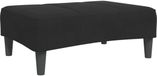 vidaXL - Voetenbank - 77x55x31 cm - fluweel - zwart