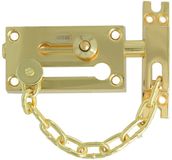 AMIG Deurschuif Goud Messing 80x45mm - Grendel met Deurketting Dubbel Deurbeveiliging