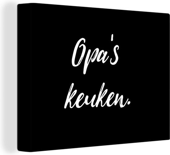 OneMillionCanvasses Canvas Schilderij 160x120 cm - Spreuken - Opa