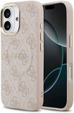 Guess Back Cover - iPhone 17 - Roze - PU Leather - Magsafe - 4G Classic Logo