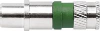 Axing Coax-IEC-koppeling compressie Kunststof