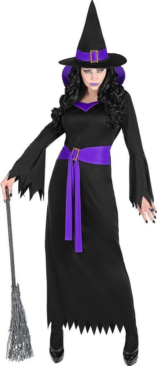 Widmann Heks & Spider Lady & Voodoo Kostuum - Zwart Paars - Vrouw - Large