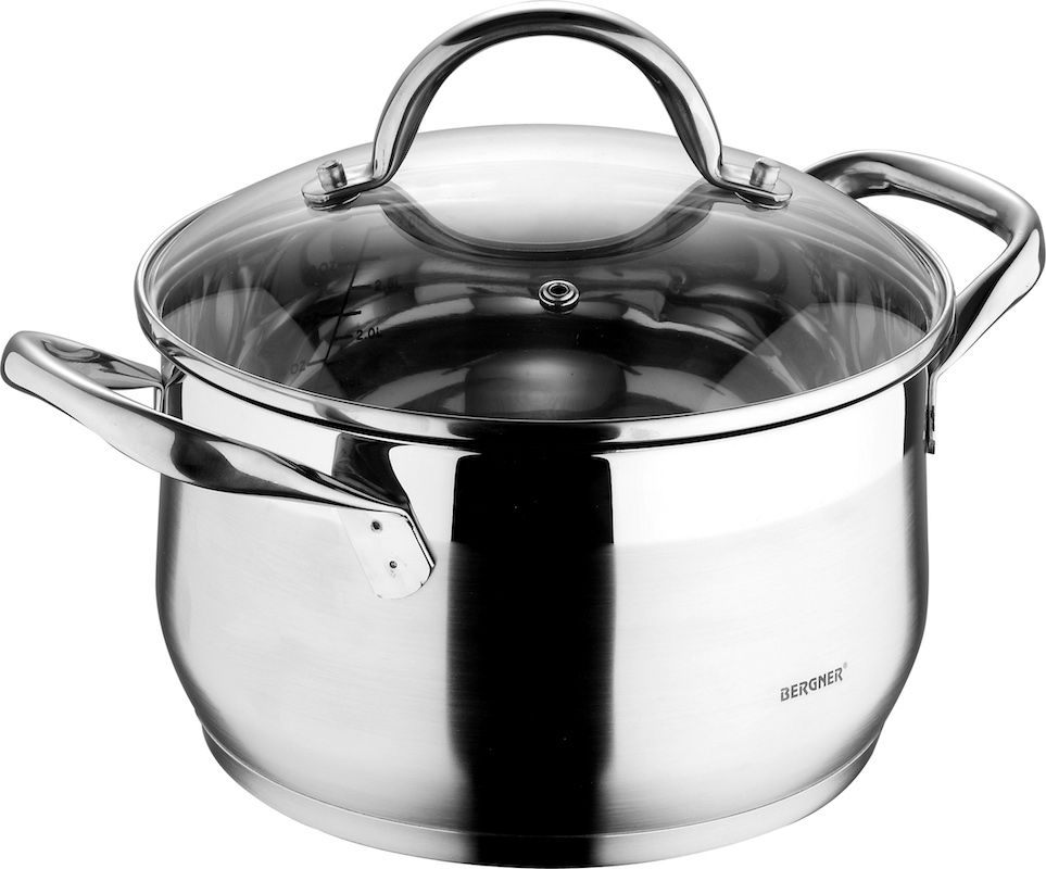 Bergner BG-6507 Steelpan - 20 cm - 3.3 liter - Roestvrijstaal
