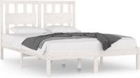 vidaXL Bedframe massief grenenhout wit 160x200 cm