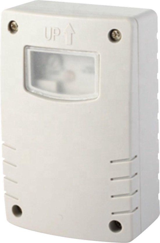 Kopp Schemerschakelaar met schakelklok opbouwmontage IP44 wit 10A