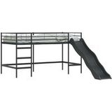 Maison Exclusive - Lit mezzanine pour enfant avec toboggan, noir et anthracite, 80 x 200 cm