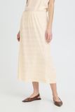 b.young BYUVIKA SKIRT Dames Midi rokken L Polyester Effen Regular Waist A-lijn Kniehoogte Casual Vrouwen