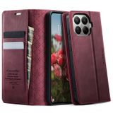 Caseme Étui portefeuille Xiaomi 17T en texture de veau avec blocage RFID - Rouge