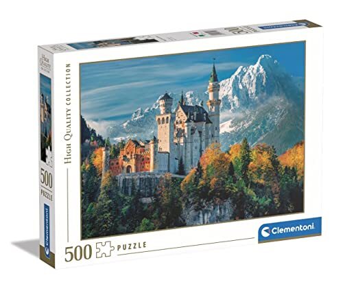 Clementoni Collection-Neuschwanstein Castle-500 puzzel volwassenen, Made in Italy, meerkleurig, 35146