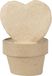 Decopatch Décopatch HD079C Mini-plant, hartvorm, om te versieren van papiermaché, bruin, decoratie voor thuis, planten, doe-het-zelf en creatieve hobby, 8,5 x 7 x 12 cm