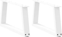 vidaXL Salontafelpoten - 2 stuks - V-vormig - 50x(30-31,3) cm - Staal - Wit
