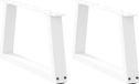 vidaXL Salontafelpoten - 2 stuks - V-vormig - 50x(30-31,3) cm - Staal - Wit
