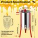Icecat Centrifugeuse d'extraction de miel manuelle - Centrifugeuse tangentielle pour 3 ruches - Acier inoxydable - Avec couvercle - Cadre réglable en hauteur, 101–111 cm