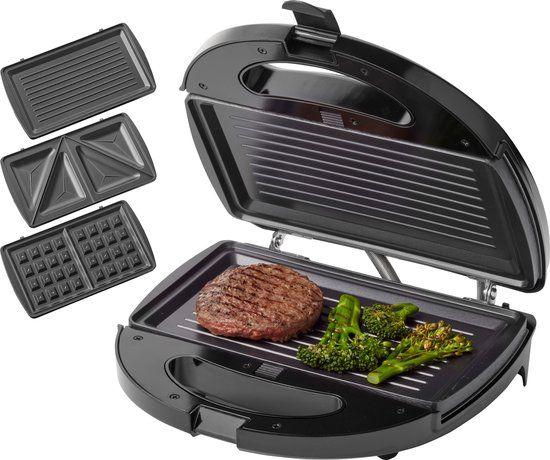 Tomado TGM2000B Multigrill 3-in-1 - Grill, Tosti & Wafelijzer - Zwart
