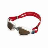 Aquasphere Kayenne Pro Zwembril - Brown Polarized Lens - Wit/Grijs