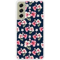 Samsung Beschermende siliconen case compatibel met Galaxy S21 FE Hibiscus Vintage