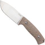 LionSteel M3 Natural Canvas Micarta Fixed Blade Knife