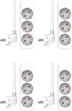 ELRO 4-Pack ES103-W Stekkerdoos 3-voudig met 1,5m snoer