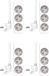 ELRO 4-Pack ES103-W Stekkerdoos 3-voudig met 1,5m snoer
