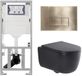 Geberit QeramiQ Dely Swirl Toiletset - Mat Zwart