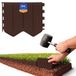 GARDENIX Flexibele gazonrand, bruin, 5,15 m, kunststof maairand om in te slaan, gazonrandband, perkbegrenzing, duurzaam