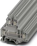 Phoenix Contact 2771146 UKKB 5 dubbele stokklem, schroefaansluiting, 0,2 mm² - 4 mm² doorsnede, 24-12 AWG, 6,2 mm breed, grijs, 50 stuks