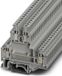 Phoenix Contact 2771146 UKKB 5 dubbele stokklem, schroefaansluiting, 0,2 mm² - 4 mm² doorsnede, 24-12 AWG, 6,2 mm breed, grijs, 50 stuks