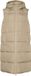 Pieces PCBEE NEW LONG PUFFER VEST BC Dames Bodywarmer Silver Mink - Maat M