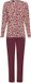 Pastunette Premium - Satin Wild - Pyjama - Modal - Bordeaux/Creme - Maat 38