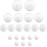 Styropor A3099120 balenmix, verpakking van 20 stuks in 4 maten, 2x6cm, 4x5cm, 6x4cm, 8x3cm, wit