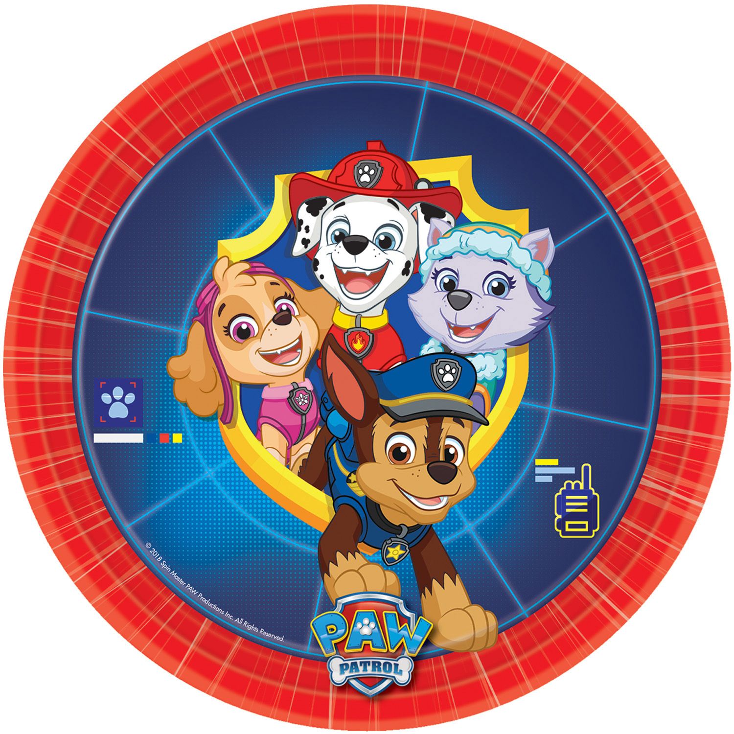 Partywinkel 9903826 Wegwerpborden - Papier - Rond - Multi - 177 mm