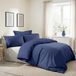 Nuit Des Rêves 100% katoen Ranforce Single Quilt Cover Set, Sax Blue, 135 x 200 cm