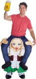 Morph Metamorph Man op de rug Oktoberfest kostuum voor volwassenen