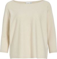 Vila Vimalu pull 3/4 manches tricoté Sandshell/melange Femme Taille - L