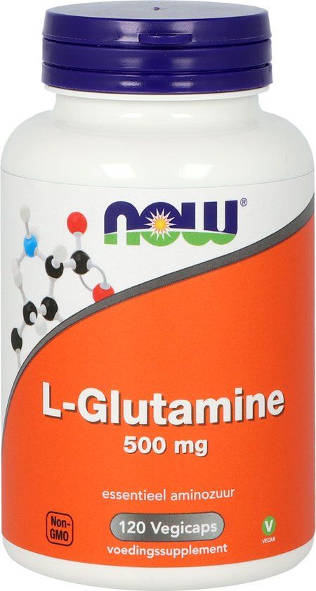 NOW L-Glutamine 500mg 120 Vegetarische capsules