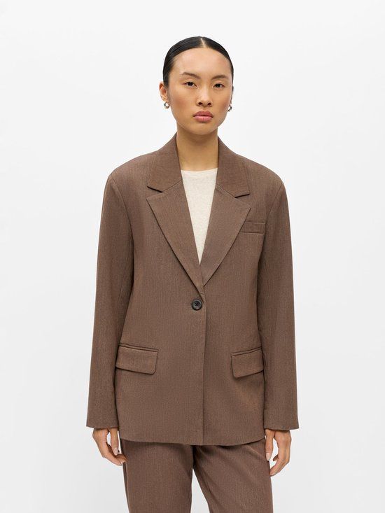 Object Objlisa Lo Blazer Noos Blazers Dames - Bruin - Maat 36