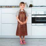 YourSurprise Marron Tablier personnalisé enfant cuir gravé