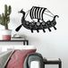 Stijlvol zwart decoratief metalen wandaccessoire, 45 x 70 cm