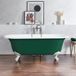 Hudson Reed Richmond Baignoire sur pieds Classique 173cm x 78cm - Evergreen (Vert), avec pieds de baignoire blancs