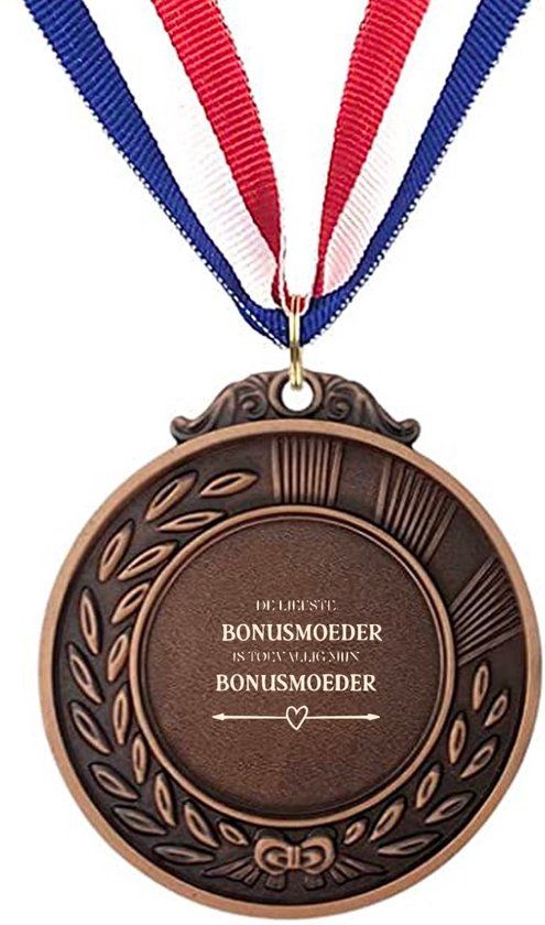 Akyol - De Liefste Bonusmoeder Medaille - Bronskleurig - 6.5 cm