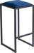 FERRO Tabouret de bar 64 cm, Bleu – Tabouret de bar moderne en métal sans dossier, style loft, avec siège rembourré