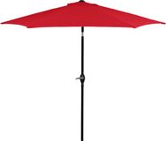 Springos Parasol | Parasol à mât | Inclinable | Hydrofuge | Protection UV | Rouge | 250 cm